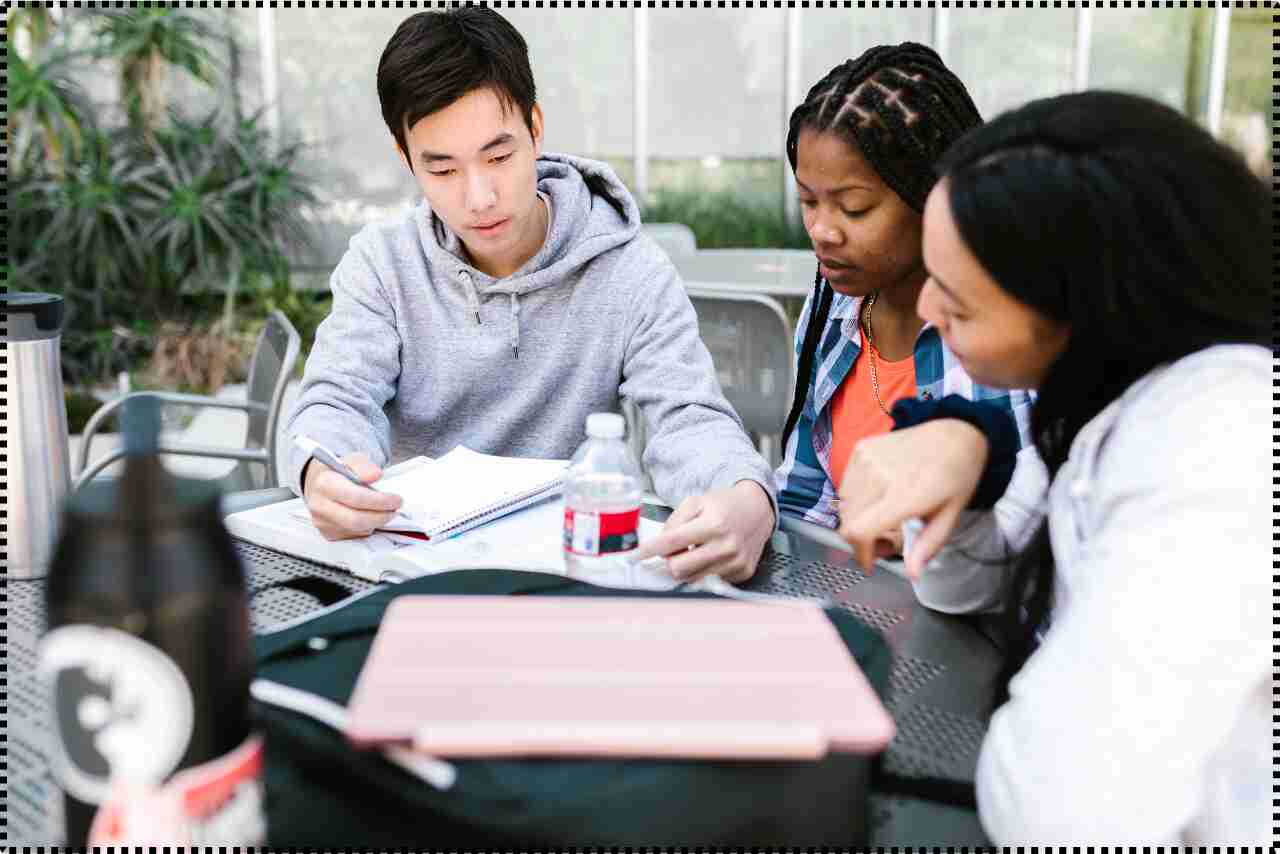 Students studying together in a supportive environment